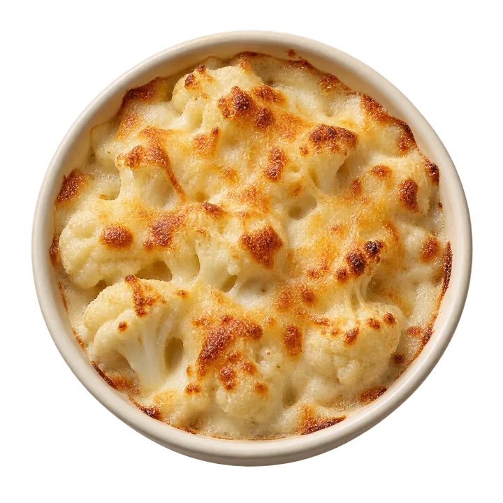 Gratin de chou-fleur doré au comté
